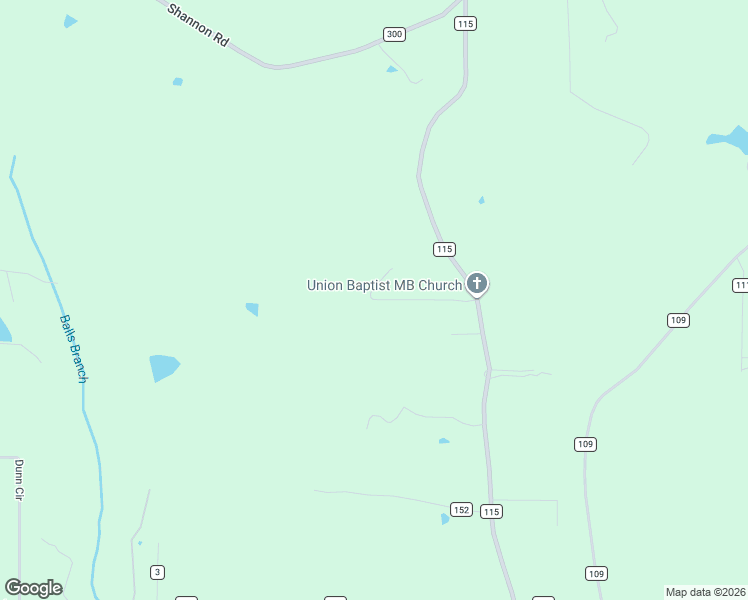 map of restaurants, bars, coffee shops, grocery stores, and more near County Road 160 in Shannon