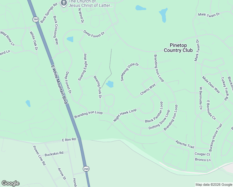 map of restaurants, bars, coffee shops, grocery stores, and more near 3680 Crown Dancer Drive in Navajo County