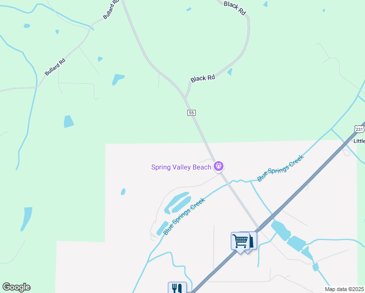 map of restaurants, bars, coffee shops, grocery stores, and more near 68 Big Al Drive in Blountsville