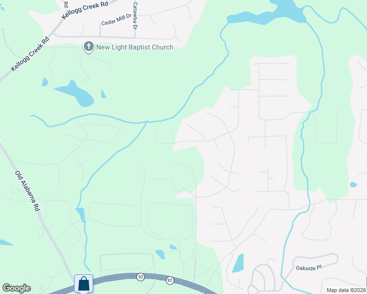 map of restaurants, bars, coffee shops, grocery stores, and more near 6296 James Dupree Lane in Acworth