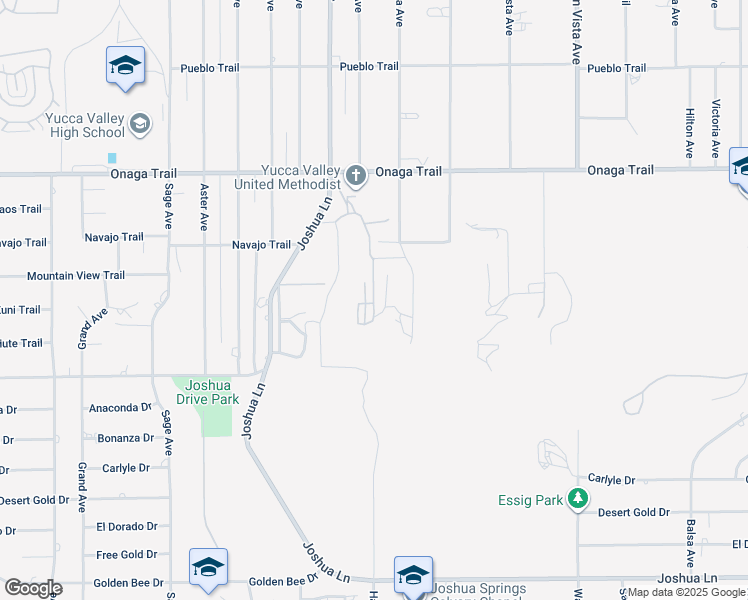 map of restaurants, bars, coffee shops, grocery stores, and more near 2 Elata Avenue in Yucca Valley