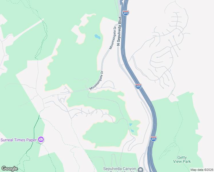 map of restaurants, bars, coffee shops, grocery stores, and more near 12416 Ridge Road in Los Angeles