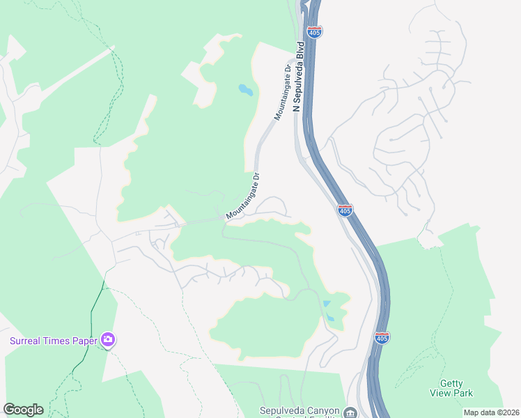 map of restaurants, bars, coffee shops, grocery stores, and more near 12386 Ridge Circle in Los Angeles