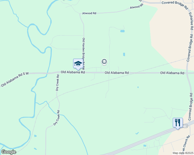 map of restaurants, bars, coffee shops, grocery stores, and more near 1497 Old Alabama Road in Taylorsville