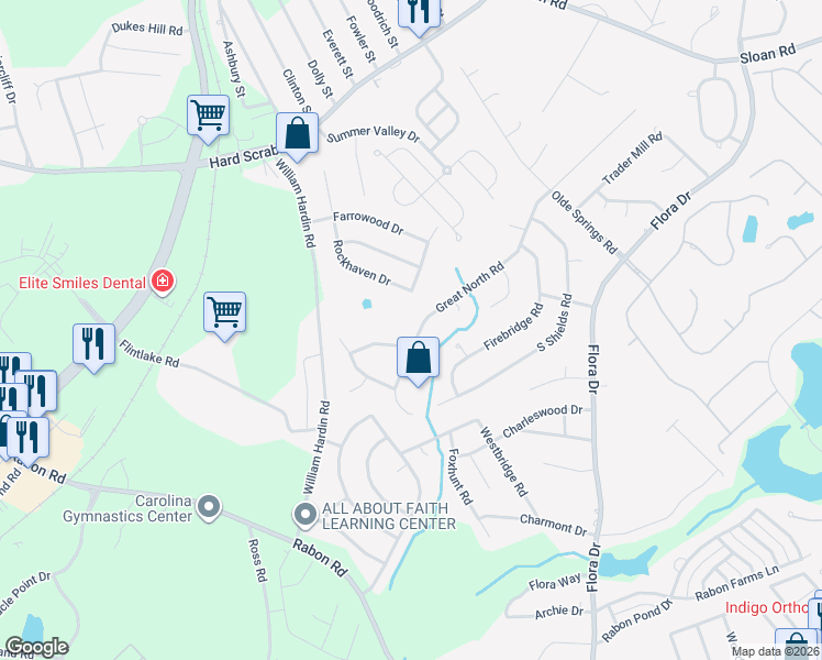 map of restaurants, bars, coffee shops, grocery stores, and more near 213 Great North Road in Columbia