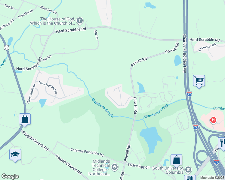 map of restaurants, bars, coffee shops, grocery stores, and more near 34 Sea Hawk Court in Columbia