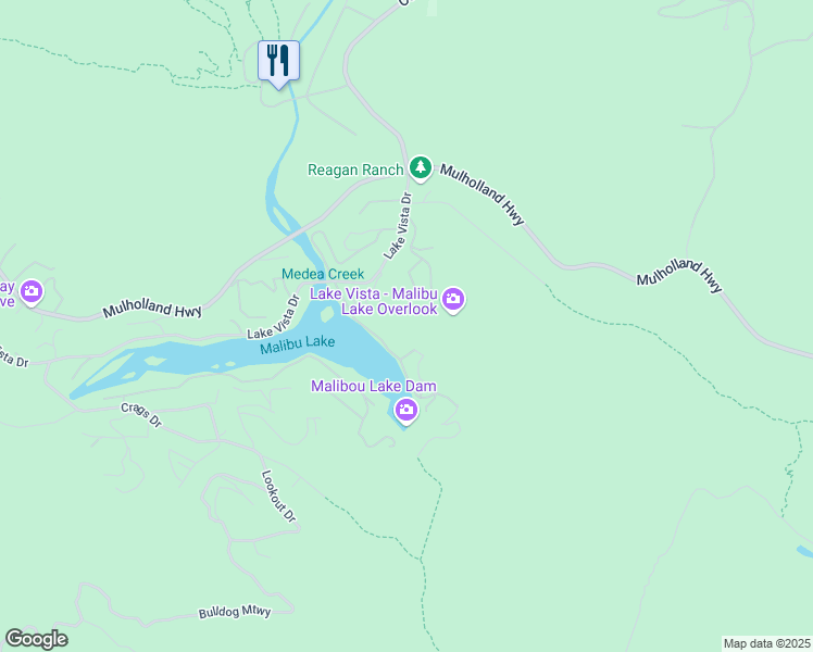 map of restaurants, bars, coffee shops, grocery stores, and more near 28888 Lake Vista Drive in Agoura Hills