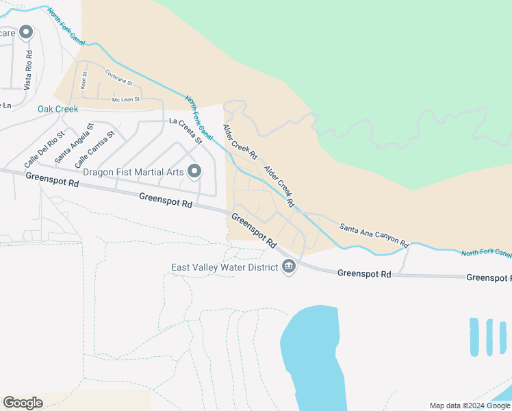 map of restaurants, bars, coffee shops, grocery stores, and more near 7995 Campania Road in Highland