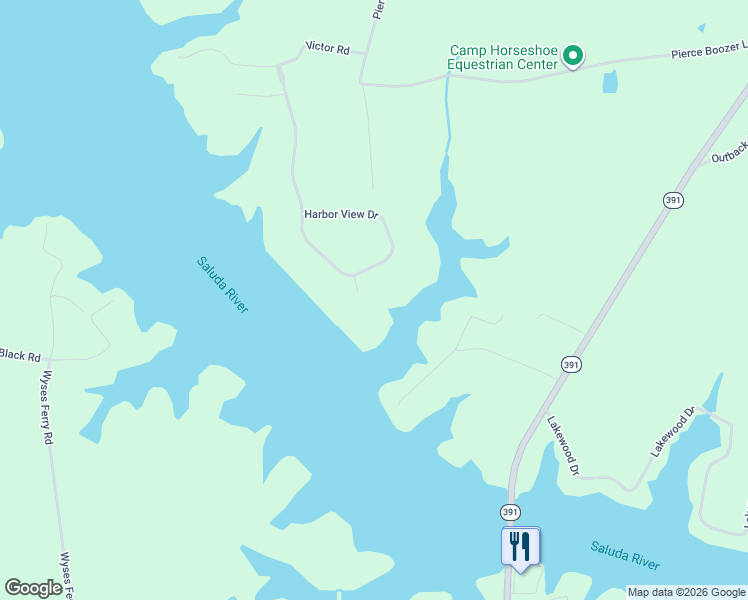 map of restaurants, bars, coffee shops, grocery stores, and more near 12 Harbor View Drive in Prosperity