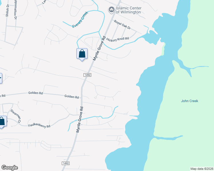 map of restaurants, bars, coffee shops, grocery stores, and more near 1508 Salty Bay Landing in Wilmington