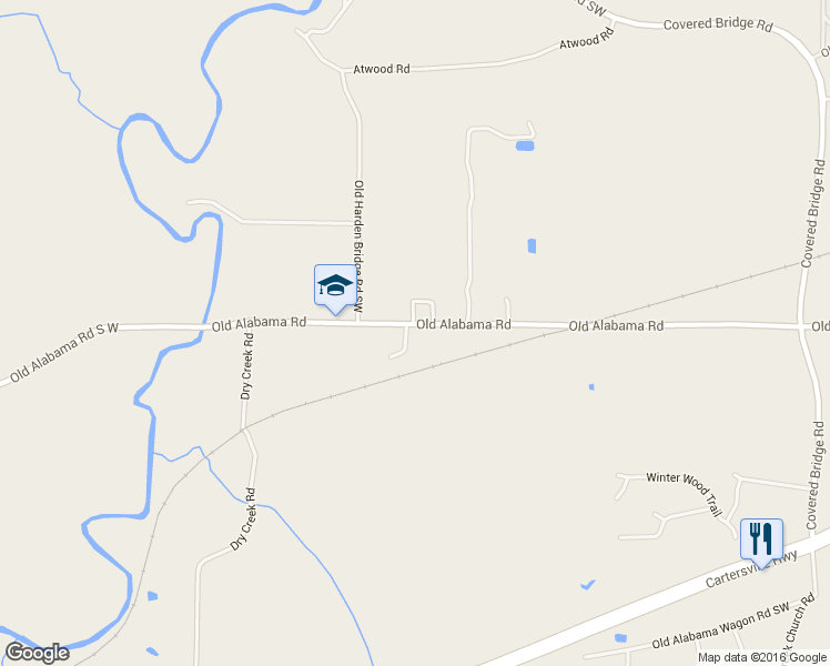 map of restaurants, bars, coffee shops, grocery stores, and more near 1497 Old Alabama Road in Taylorsville
