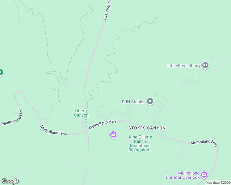 map of restaurants, bars, coffee shops, grocery stores, and more near 26876 Mulholland Highway in Calabasas