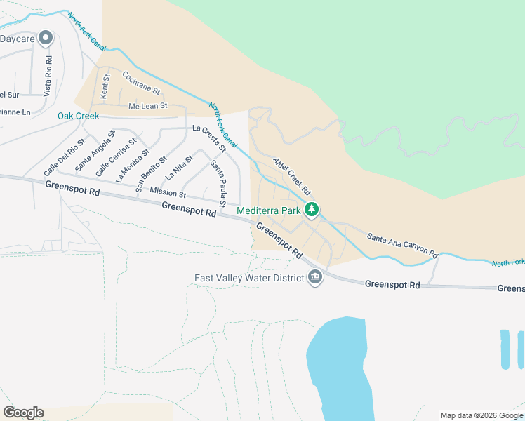 map of restaurants, bars, coffee shops, grocery stores, and more near 30992 Santa Ana Canyon Road in Highland