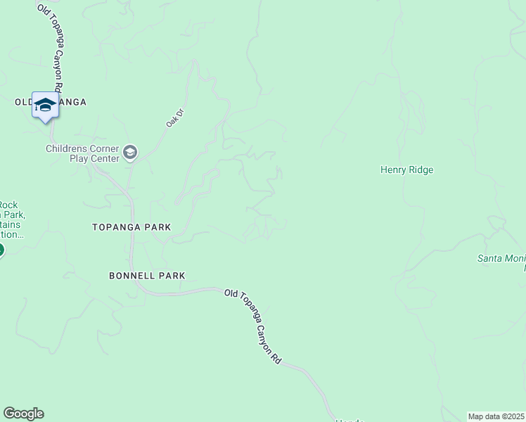 map of restaurants, bars, coffee shops, grocery stores, and more near 1734 Topanga Skyline Drive in Topanga