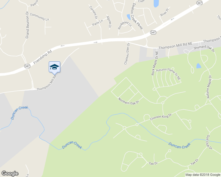 map of restaurants, bars, coffee shops, grocery stores, and more near 2314 Northern Oak Drive in Braselton