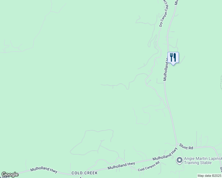 map of restaurants, bars, coffee shops, grocery stores, and more near 25010 Thousand Peaks Road in Calabasas