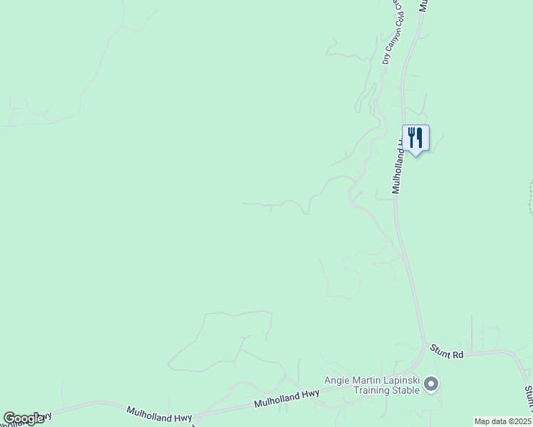 map of restaurants, bars, coffee shops, grocery stores, and more near 25010 Thousand Peaks Road in Calabasas