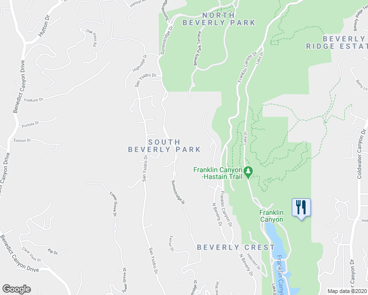 map of restaurants, bars, coffee shops, grocery stores, and more near 10 Beverly Park in Beverly Hills