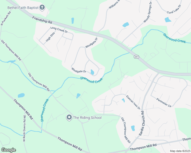 map of restaurants, bars, coffee shops, grocery stores, and more near 3320 Windgate Drive in Buford