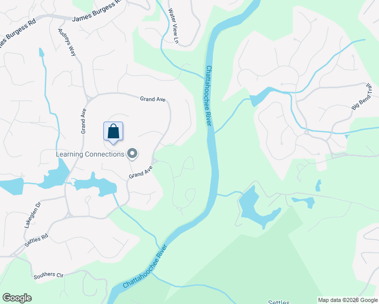 map of restaurants, bars, coffee shops, grocery stores, and more near 130 Rivercrest Lane in Suwanee