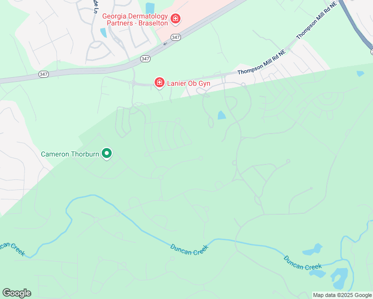 map of restaurants, bars, coffee shops, grocery stores, and more near 5521 Autumn Flame Drive Northeast in Braselton