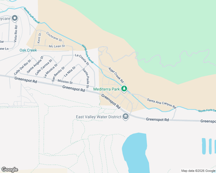 map of restaurants, bars, coffee shops, grocery stores, and more near 30955 Avenida Ramblas in Highland