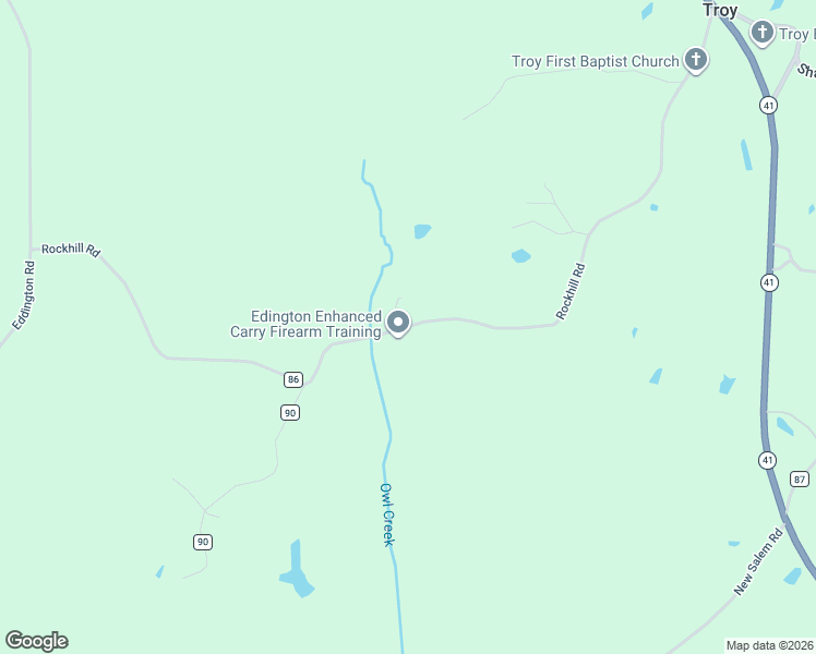 map of restaurants, bars, coffee shops, grocery stores, and more near 1207 Rockhill Road in Pontotoc