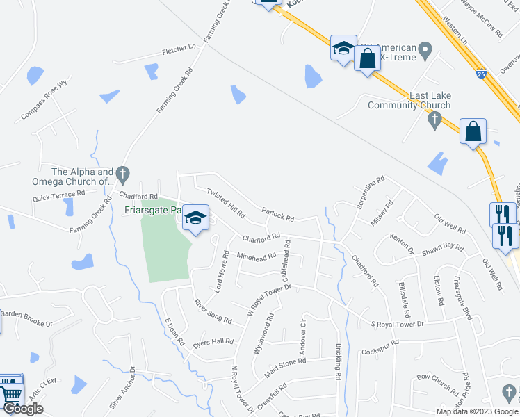 map of restaurants, bars, coffee shops, grocery stores, and more near 509 Parlock Road in Irmo