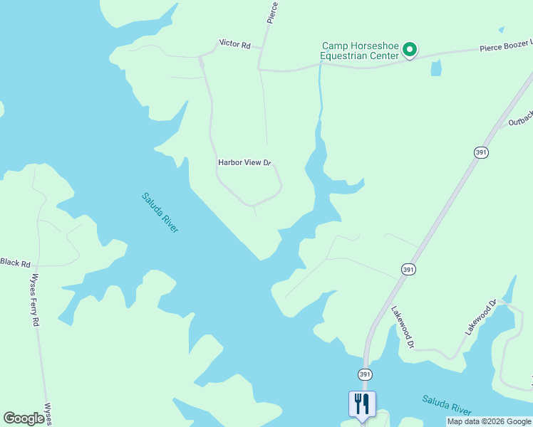 map of restaurants, bars, coffee shops, grocery stores, and more near 12 Harbor View Drive in Prosperity