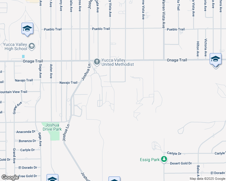 map of restaurants, bars, coffee shops, grocery stores, and more near 7905 Valley Vista Avenue in Yucca Valley