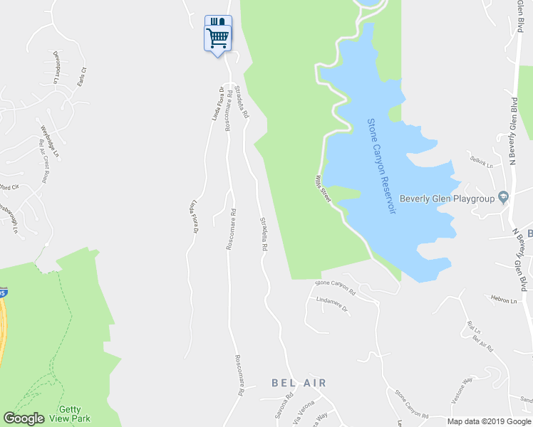 map of restaurants, bars, coffee shops, grocery stores, and more near 2070 Stradella Road in Los Angeles