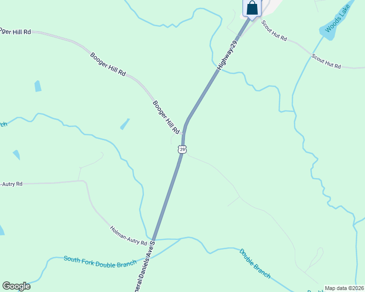 map of restaurants, bars, coffee shops, grocery stores, and more near 270 Double Branch Road in Danielsville