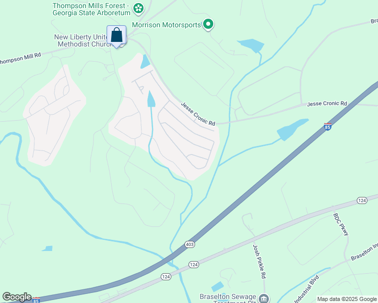 map of restaurants, bars, coffee shops, grocery stores, and more near 1833 Bell Lane in Braselton