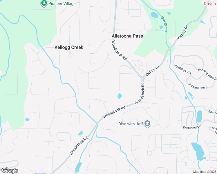 map of restaurants, bars, coffee shops, grocery stores, and more near 1846 Daffodil Drive in Acworth