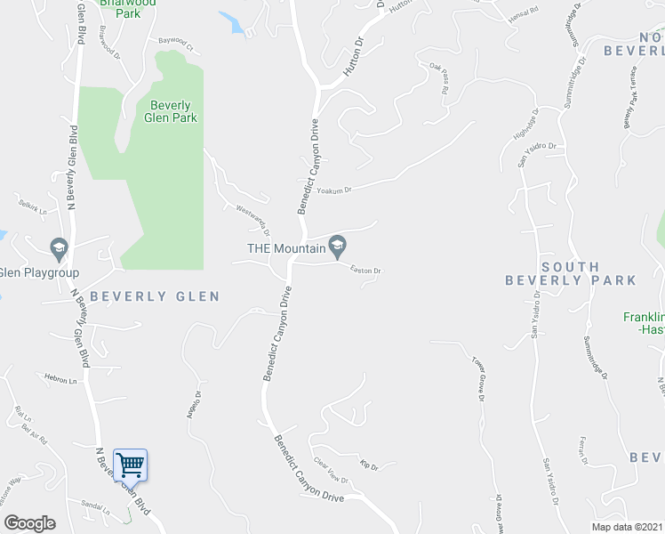 map of restaurants, bars, coffee shops, grocery stores, and more near 9852 Easton Drive in Beverly Hills