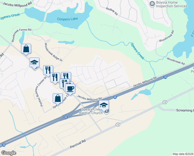 map of restaurants, bars, coffee shops, grocery stores, and more near 233 Liberty Ridge Drive in Elgin
