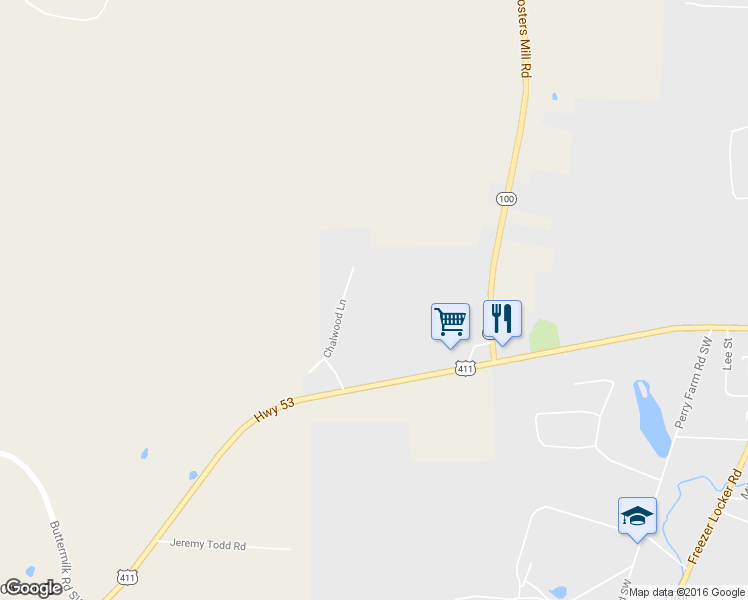 map of restaurants, bars, coffee shops, grocery stores, and more near 22 Chalcrest Way in Cave Spring