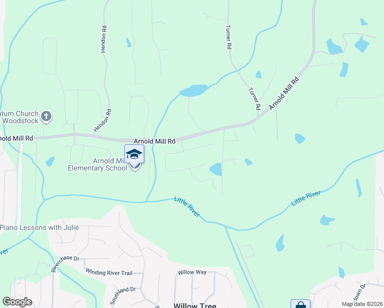 map of restaurants, bars, coffee shops, grocery stores, and more near 215 Millstone Parkway in Woodstock