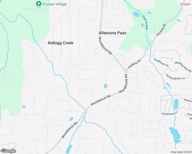map of restaurants, bars, coffee shops, grocery stores, and more near 1846 Daffodil Drive in Acworth