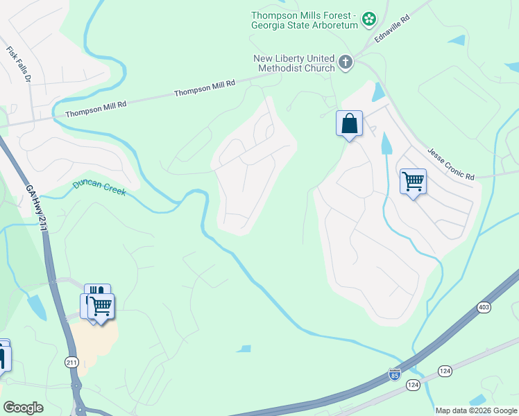 map of restaurants, bars, coffee shops, grocery stores, and more near 560 Charlie Smith Road in Braselton