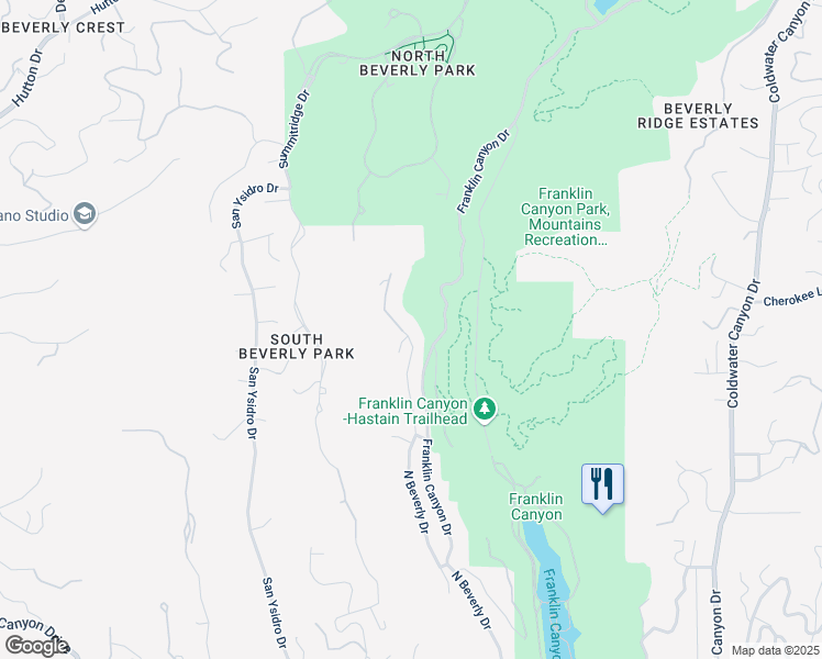 map of restaurants, bars, coffee shops, grocery stores, and more near 2068 North Beverly Drive in Beverly Hills