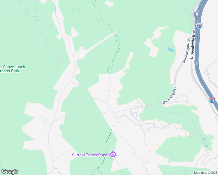 map of restaurants, bars, coffee shops, grocery stores, and more near 2285 Canyonback Road in Los Angeles