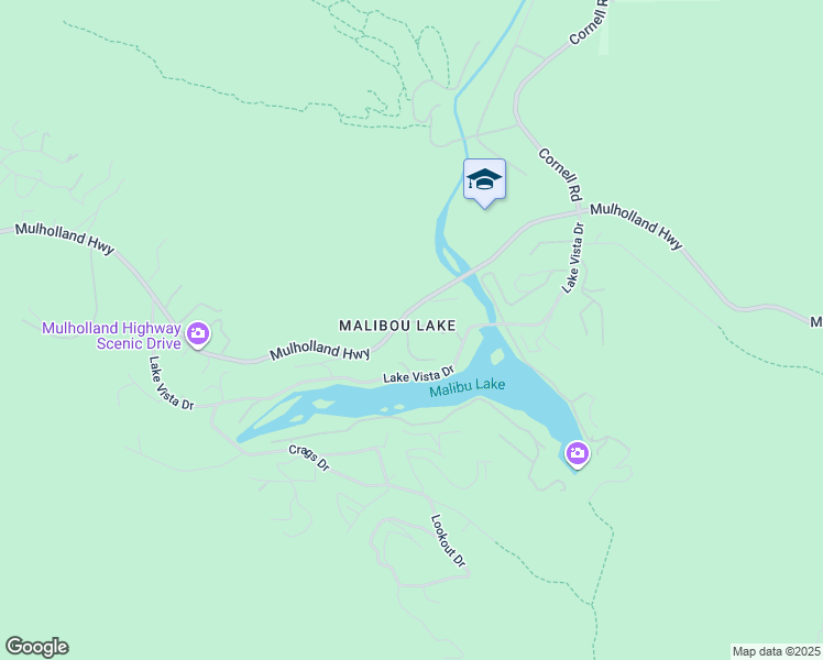 map of restaurants, bars, coffee shops, grocery stores, and more near 2411 Highpoint Drive in Agoura Hills