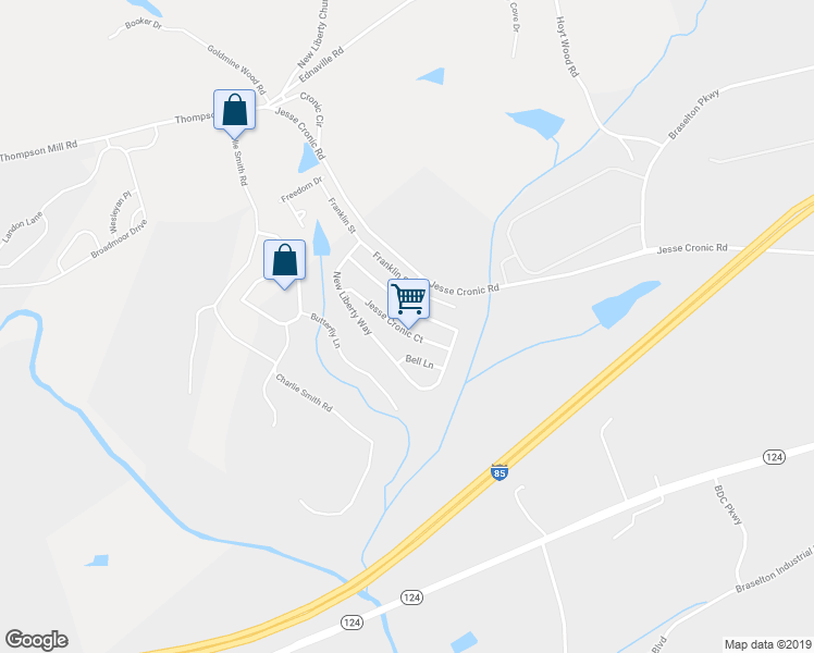 map of restaurants, bars, coffee shops, grocery stores, and more near 1695 Jesse Cronic Court in Braselton