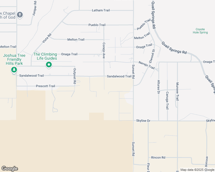 map of restaurants, bars, coffee shops, grocery stores, and more near 7835 Conejo Avenue in Joshua Tree