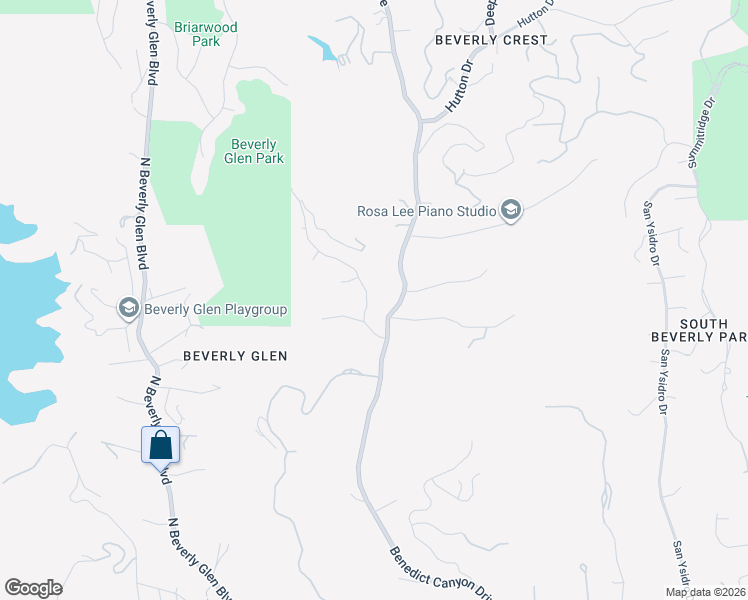 map of restaurants, bars, coffee shops, grocery stores, and more near 9959 Westwanda Drive in Beverly Hills