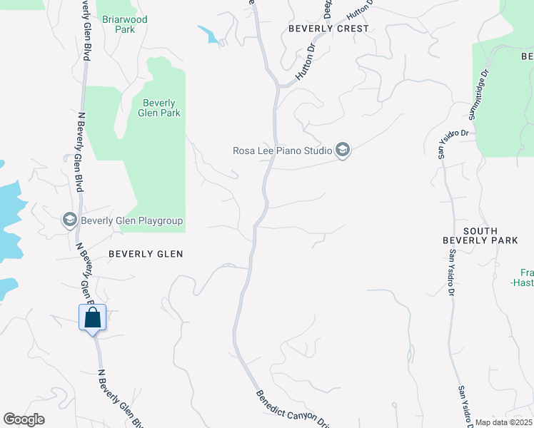 map of restaurants, bars, coffee shops, grocery stores, and more near 2136 Benedict Canyon Drive in Beverly Hills