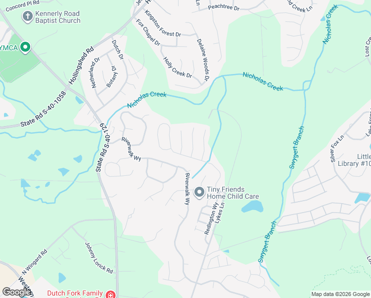 map of restaurants, bars, coffee shops, grocery stores, and more near 4 Hornberg Court in Irmo
