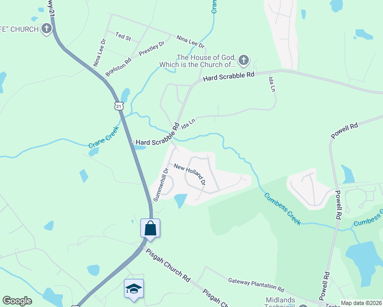 map of restaurants, bars, coffee shops, grocery stores, and more near 40 Durango Avenue in Columbia