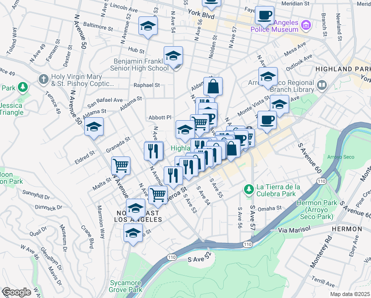 5400 Monte Vista Street, Los Angeles CA Walk Score
